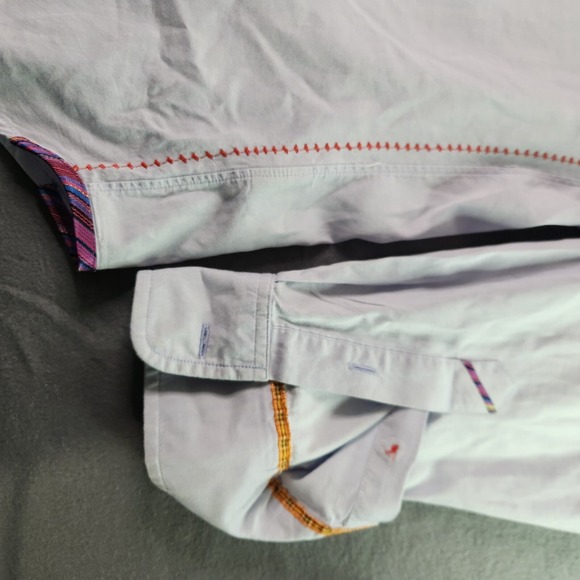 Robert Graham Freshly Laundered Shirt Sz XXL Light Blue Long Sleeve Button Up - Picture 7 of 12